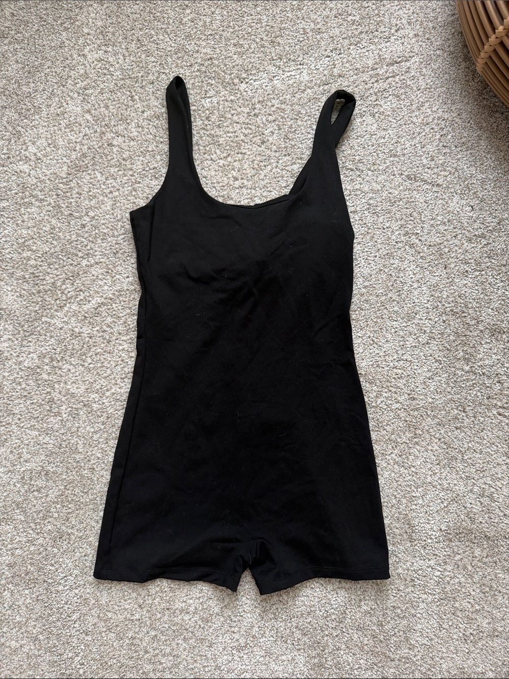 Black One-Piece Active Romper